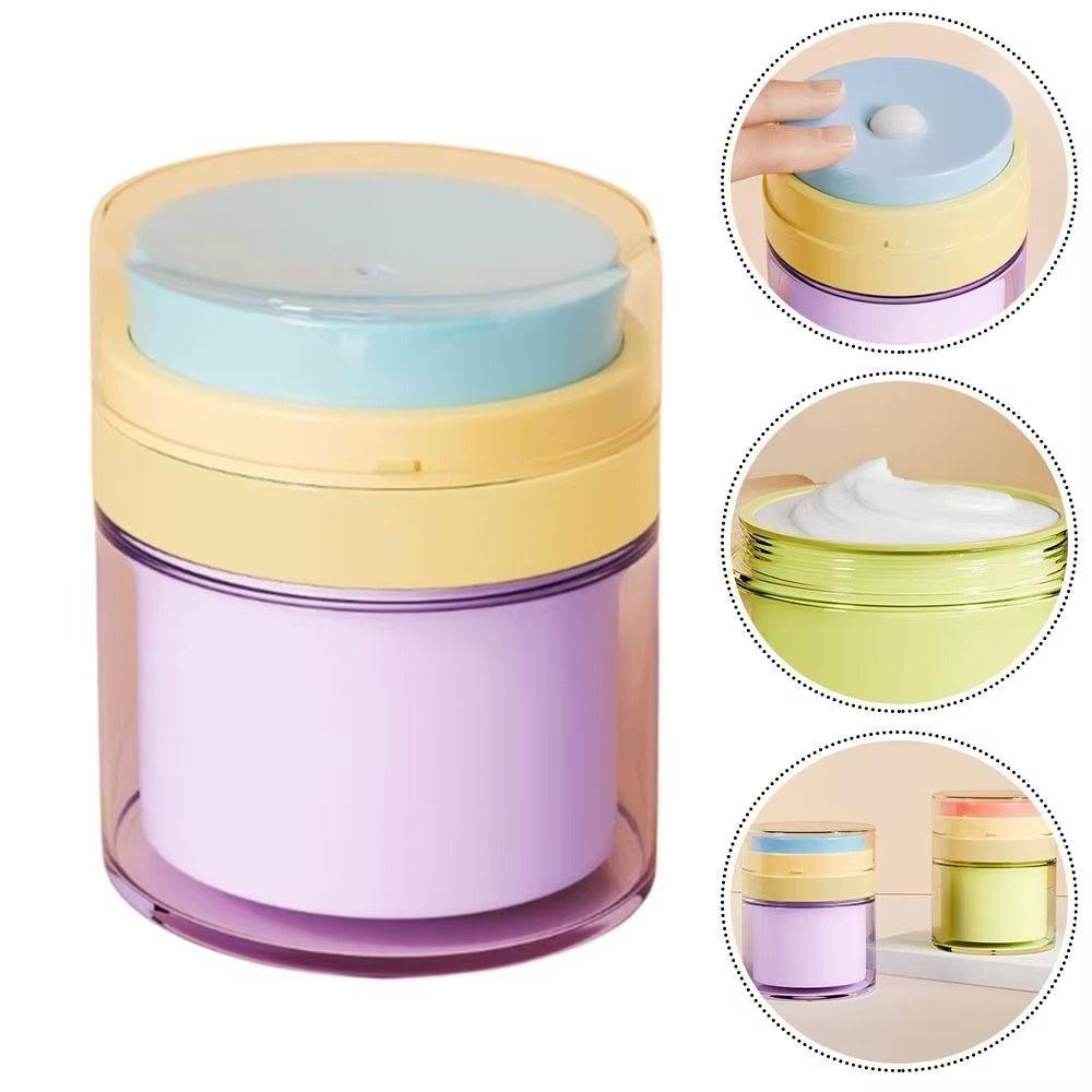 Push Down Mechanism Airless Pump Jar 50ml Capacity Empty Lotion Dispenser Outdoor