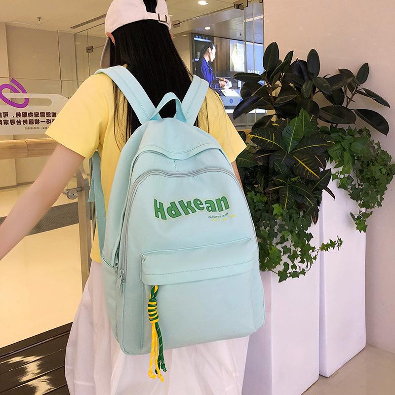 Fashion Travel Japanese Backpack Female Student Large Capacity Trend Backpack Travel Lightweight High Face Schoolbag Contrasting Colors
