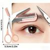 Eyebrow Trimming Scissors With Built-In Comb, Stainless Steel Precision Eyebrow Grooming Scissors For Women Facial Beauty Tool