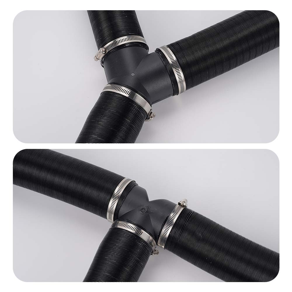 75mm Air Vent Ducting Y T Elbow Pipe Outlet Exhaust Joiner Connector Diesel Heater Air Duct Connector Heater Vent Splitter