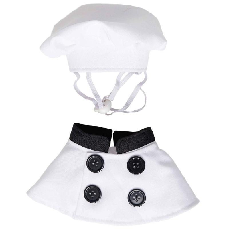 

Halloween Dog Cook Attire with Hat and Collar Scarf Perfect for Small Medium Large Dogs Pet Headgear S