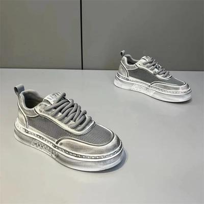 Fashion 2024 Latest Men's Mesh Breathable Lightweight Casual Shoes, High-quality Retro Color Comfortable Morning Running Sports Shoes