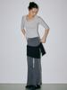 Chaebteoegseu Lineless Cover-Up Skirt (Black)