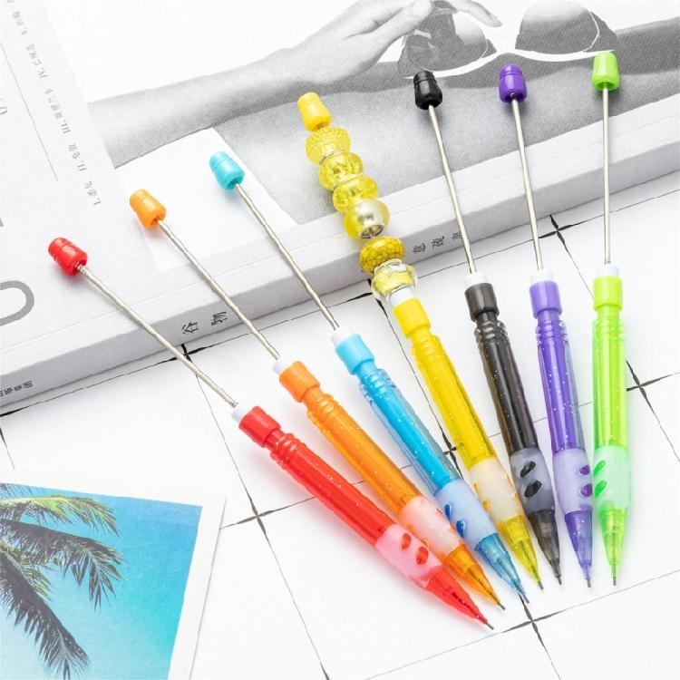 6Pcs Beadable Drawing Automatic Pencil Beadable Mechanical Pencils 0.5mm Mechanical Automatic Pencil For Adult Kid