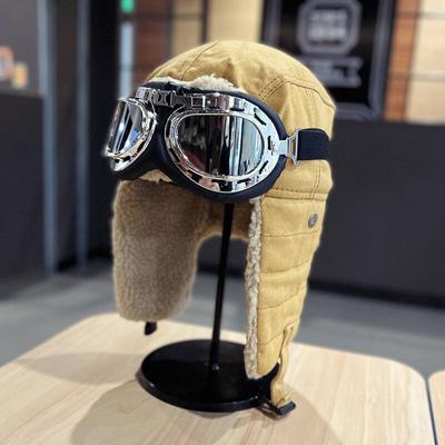 Cotton Fleece Goggle Trooper Hat C3 Brown