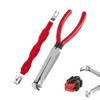 2pcs Electrical Disconnect Pliers Bendable Straight Head Wire Cutters Oil Pipe Disconnecting Pliers Electrical Connector Removal