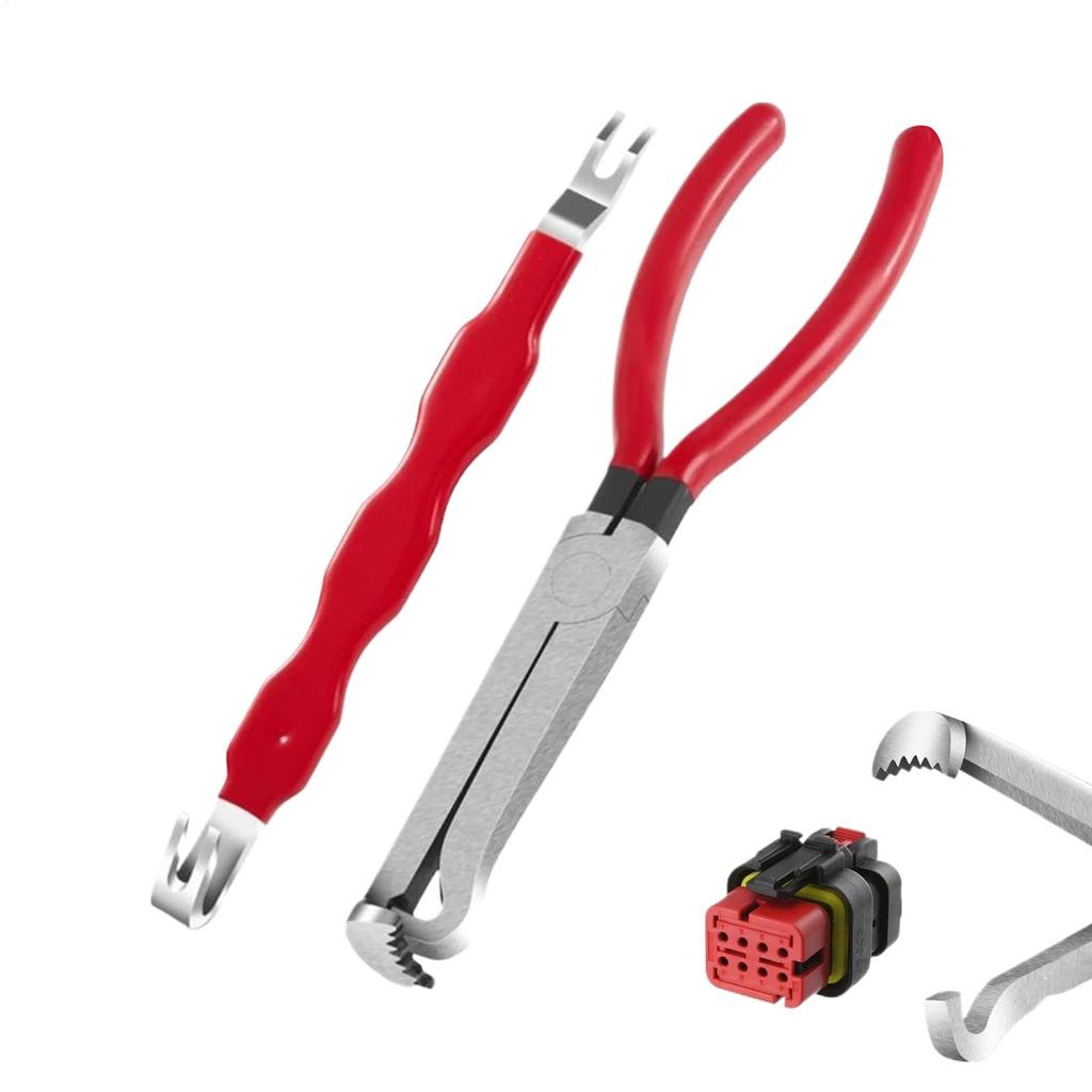 2pcs Electrical Disconnect Pliers Bendable Straight Head Wire Cutters Oil Pipe Disconnecting Pliers Electrical Connector Removal