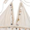 2026 Sleeveless V-neck Halter Lace Patchwork Long Dress with Open Back