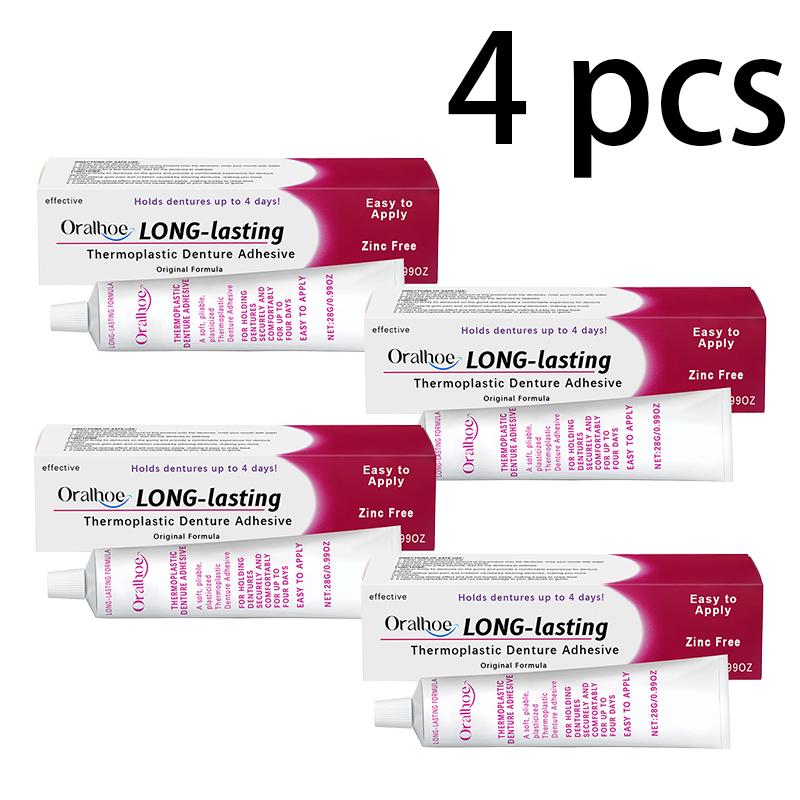 

Oralhoe Клей для зубных протезов 28 г 24-часовая надежная фиксация + Удобный и невидимый! Подходит для полных/частичных зубных протезов