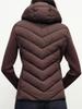 Autumn and Winter Women's Zipper Trim Patchwork Long-sleeved Hooded Cotton Jacket Coat