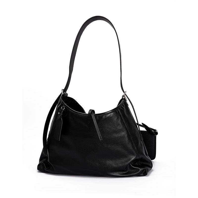 Leather underarm bag New casual large-capacity shopping underarm bag One shoulder women's bag Fashion texture Cowhide tote bag
