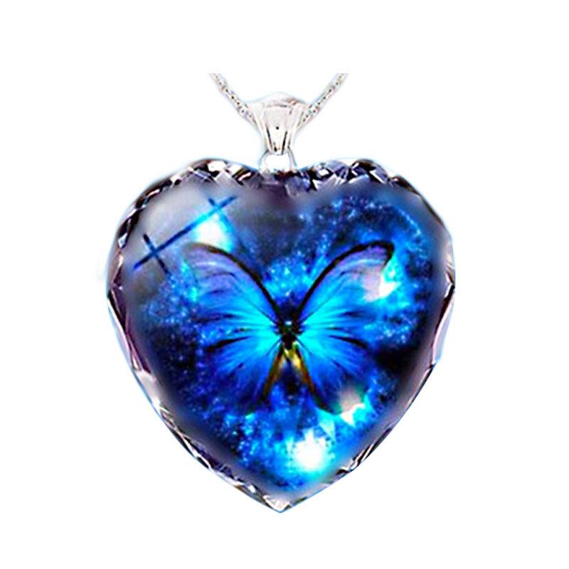Yunjin wish creative flower butterfly bird necklace crystal necklace series