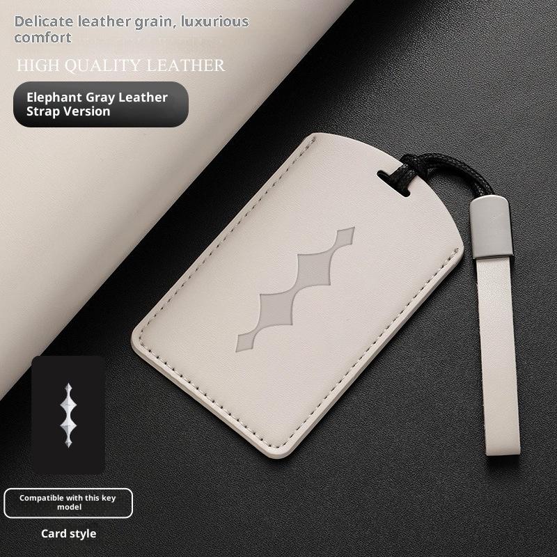 Genuine Leather Car Key Case Cover Key Bag For BYD DM-I Formula Leopard 5 8 2024 2023 Protect Set Car Accessories