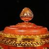 Tibetan Brown Toba Jar Food Bottle Organizer Tantric Metals Handicraft Buddhist Auspicious Tribute Home Gift Desktop Decorative