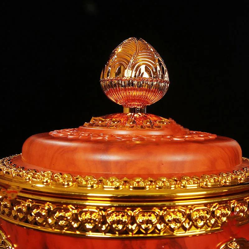 Tibetan Brown Toba Jar Food Bottle Organizer Tantric Metals Handicraft Buddhist Auspicious Tribute Home Gift Desktop Decorative
