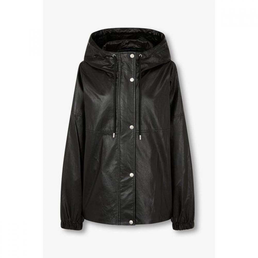 

Studio Tomboy Synthetic Leather Hood Jacket 9176161972 blacks/OS