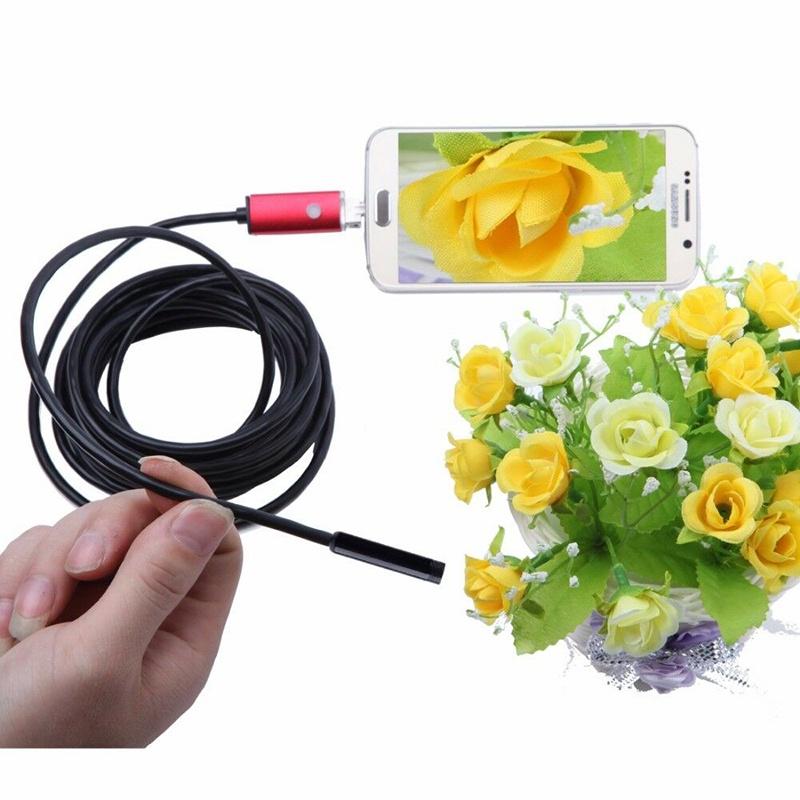 Waterproof 7mm 6 Led Usb Endoscope Borescope Video Camera 2m 5m