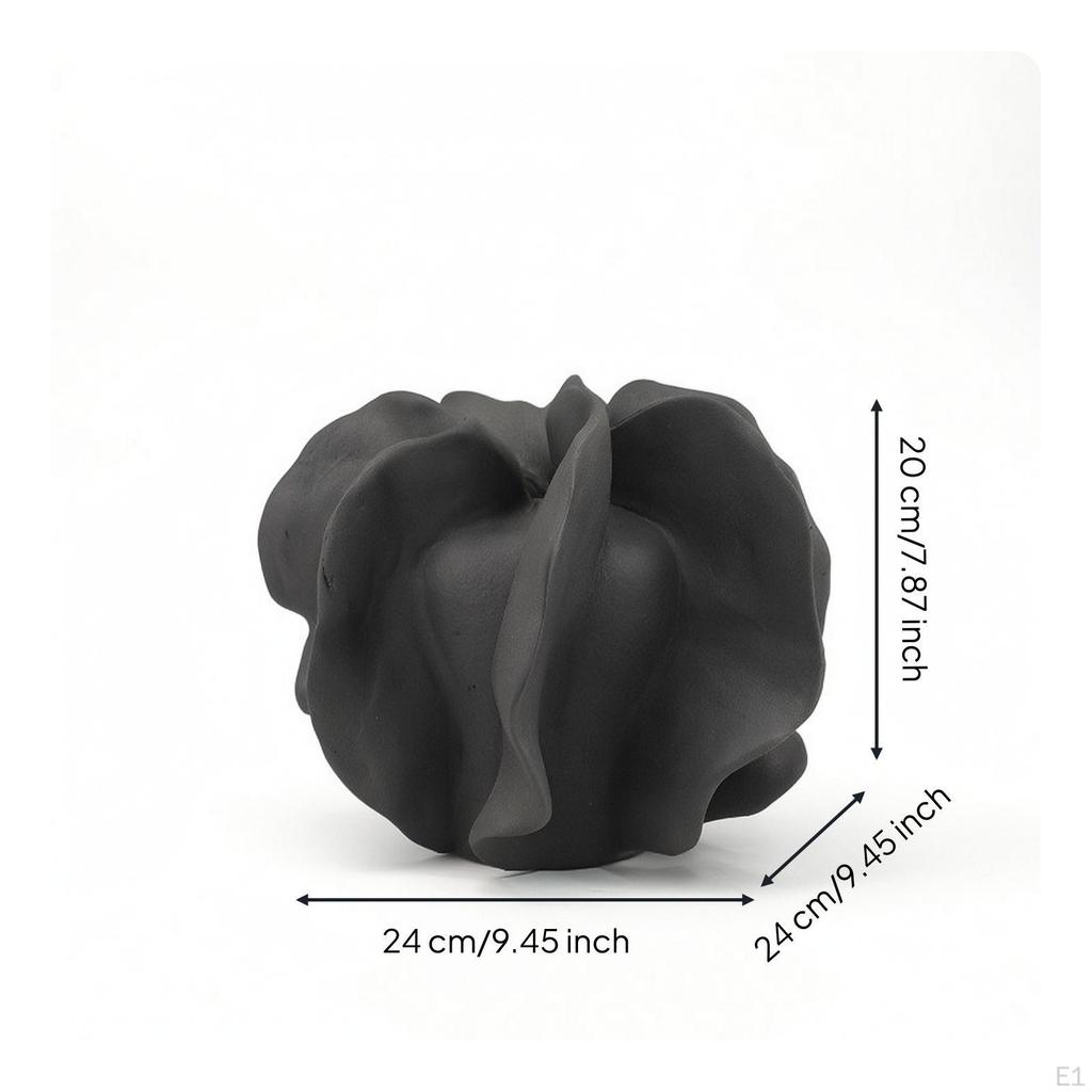 resin Vase with petal shape Minimalist Sculptural Decorative Ornament for Simplicity