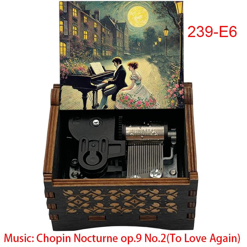 Vintage Chopin Nocturne Op. 9 No. 2 Music Box to Love Again Mechanical Movement Special Gift Valentine's Day & Birthday Gift