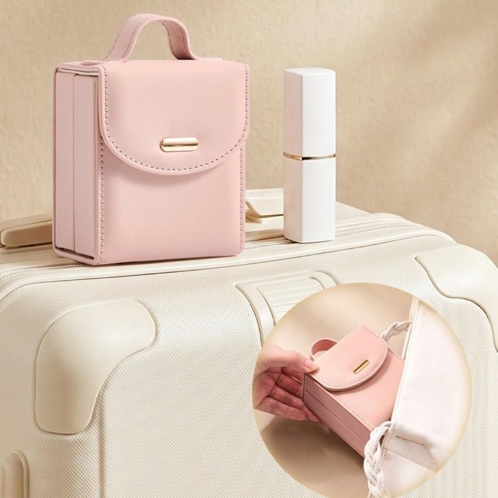 Large Capacity Jewelry Case PU Jewelry Organizer Light Luxury Necklace Organizer Women