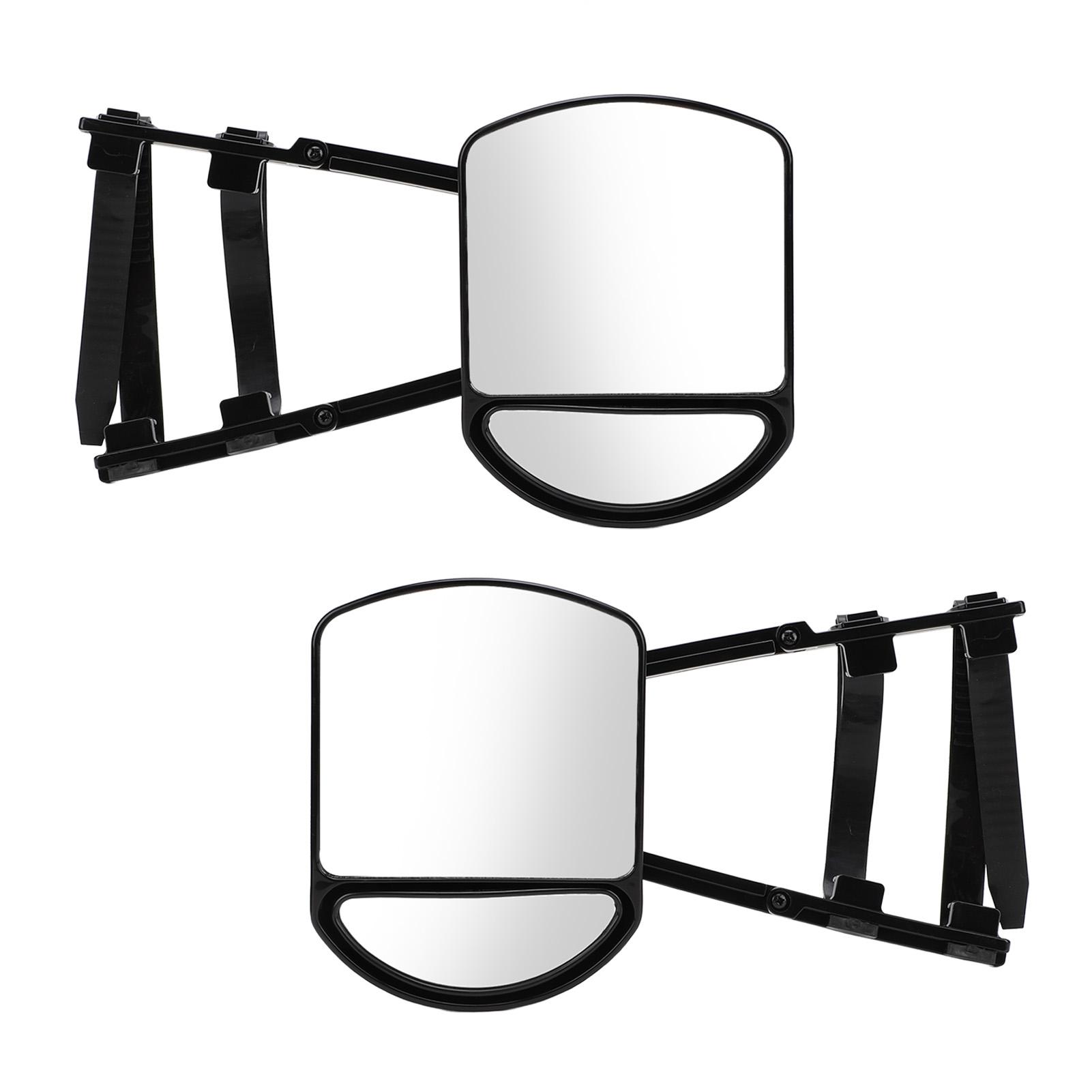 

2 шт. Зеркало прицепное на клипсах Зеркало Левое Правое Вращение на 360 градусов Расширение зеркала для буксировки для Транспортных средств Легковых автомобилей Грузовиков Прицепов