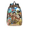 Monkey D. Luffy One Piece Fashion Backpack with Pocket Student Work  Daypack for Men Women College Canvas Bags