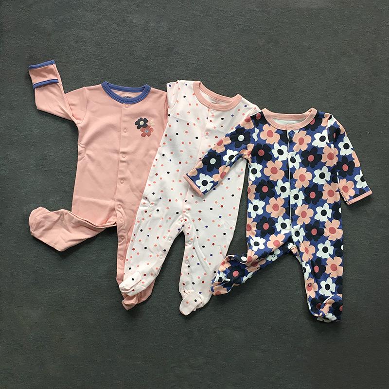 

Детский комбинезон на весну и осень: Хлопковый ромпер-пижама с закрытыми ножками для новорожденных мальчиков и девочек 0-3 (59) Newborn