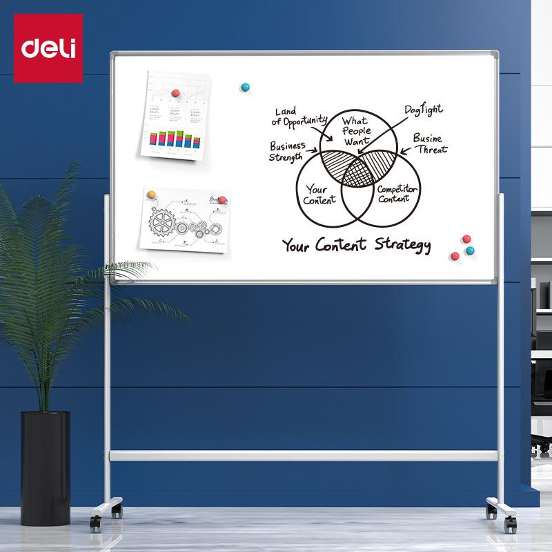 Adjustable Mobile Double-Sided Magnetic Whiteboard 150x90cm for Home & Classroom Use
