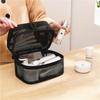 Double-Layer Nylon Mesh Travel Cosmetic Bag - Large Capacity, Transparent, Handheld Toiletry Organizer