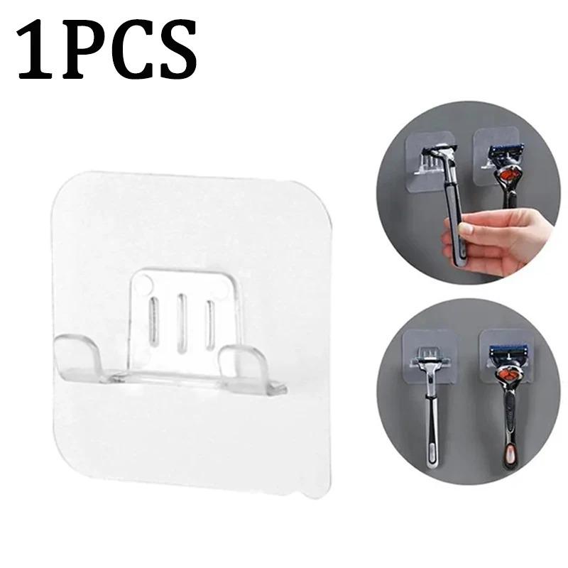 

1/2/5 шт. держатель для бритвы без проколов, мужской держатель для бритвы, настенный крючок, полка для ванной комнаты, органайзер, аксессуары для ванной комнаты