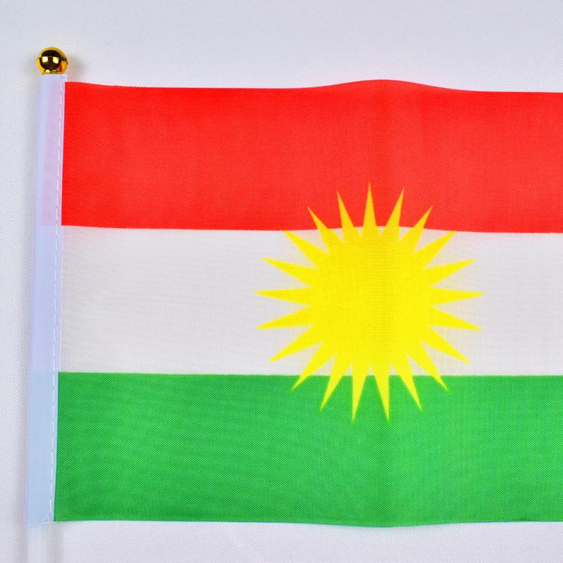 Kurd 10pieces of 14*21cm hand-waving flags