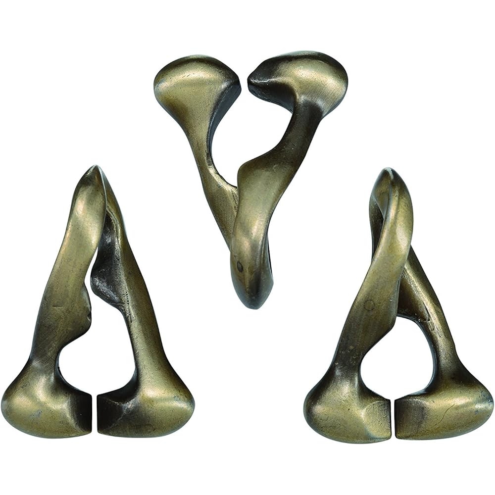 Hanayama Cast Trinity Puzzle Level 6 Brain Teaser Game 3D Metal Puzzle