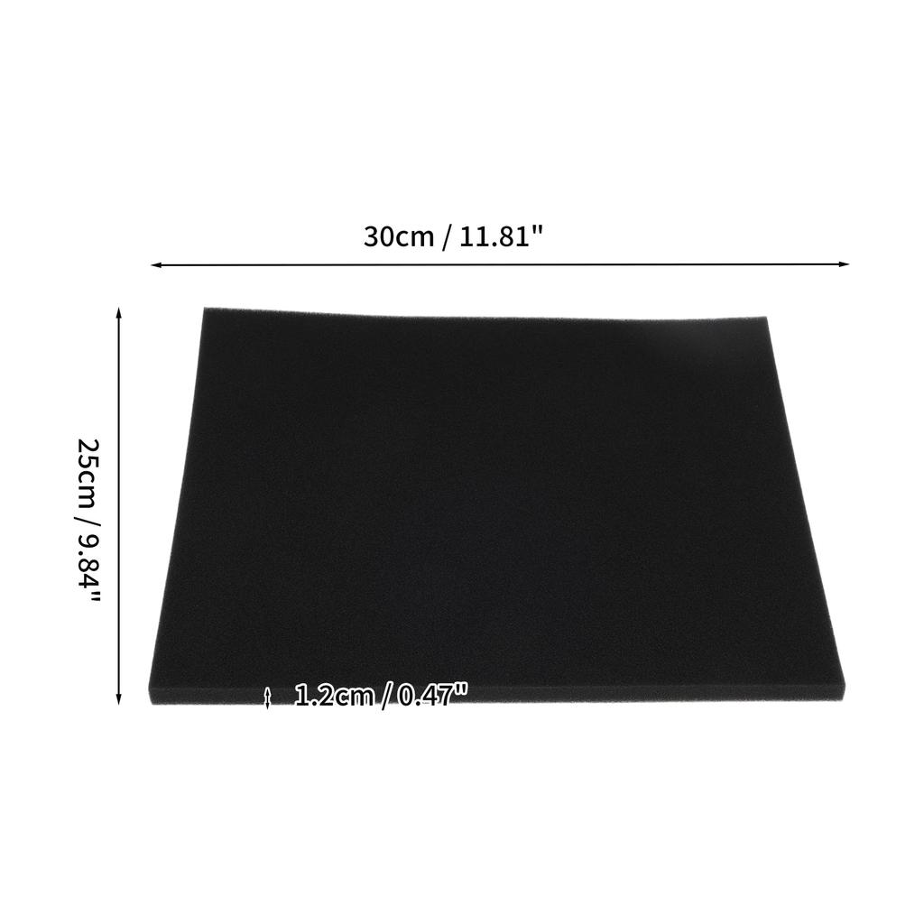 BULLSPANN Motorcycle Air Air Filter Air Filter Foam Pad Cut to Use 300x250mm Black