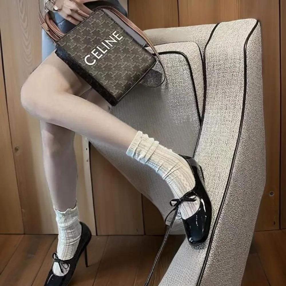 Girls  Lace Punching Mid-Length See-Through Socks FREE