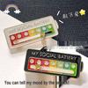Design Creativity: Slidable 'My Social Battery' Brooch - Cute Mood-Changing Student Badge