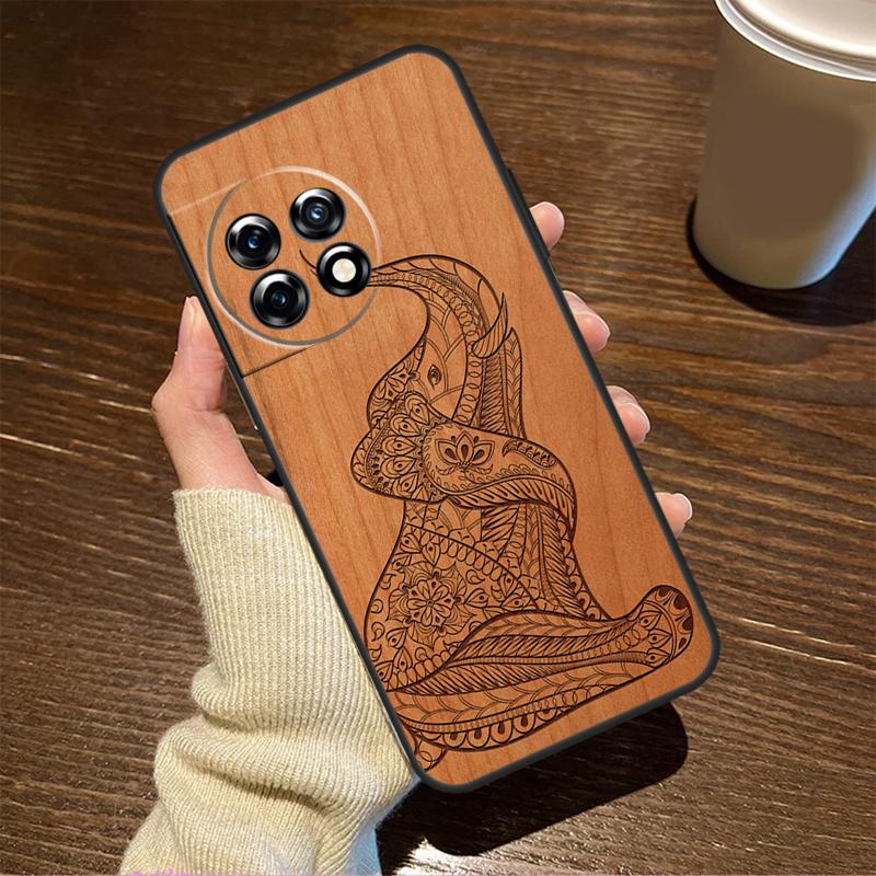 Turtle Elephant Dragon Wood For OnePlus Nord CE 5 2 3 4 Lite N20 N30 Case For OnePlus 13 12 11 9 13s 8T 10T 10R 12R 13R