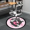 1pc Heartbeat Love Office Round Area Rug,  Mat Suitable For Office, Under Office Chairs Bedroom Living Room Home Decor, Room Deco