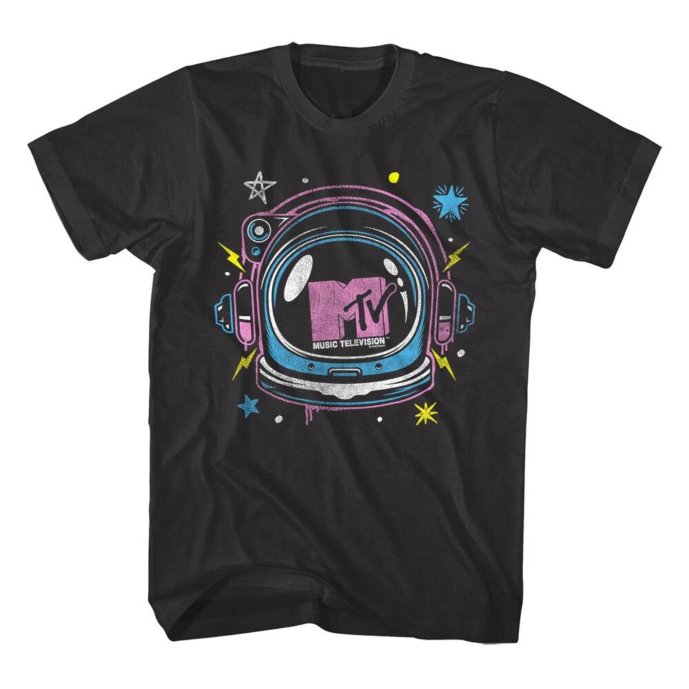 MTV Astronaut Helmet Men s T Shirt Space Galaxy Stars Music Television 3XL