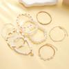 Zircon Jewelry Set Lightweight Pearl Heart Bracelet Gold Color Jewelry  Daisy Flower Bracelet For Gifts For Women Parties