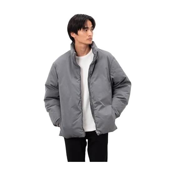 [Comciseism] Polyester Tussar Functional Filling Stand Collar Blouson 47-21DM06-205