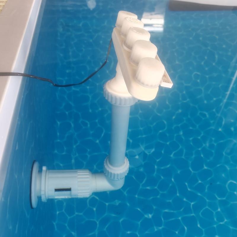 Solar Pool Fountains with 7 Color LED Lights 360 Degree Pool Waterfall Sprinkler Rechargeable Outdoor Pond Water Fountains