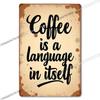 Retro Coffee Metal Tin Sign Vintage Wall Art Decor Grinder Decorative Kitchen Dining Room Home Decor Gift Idea