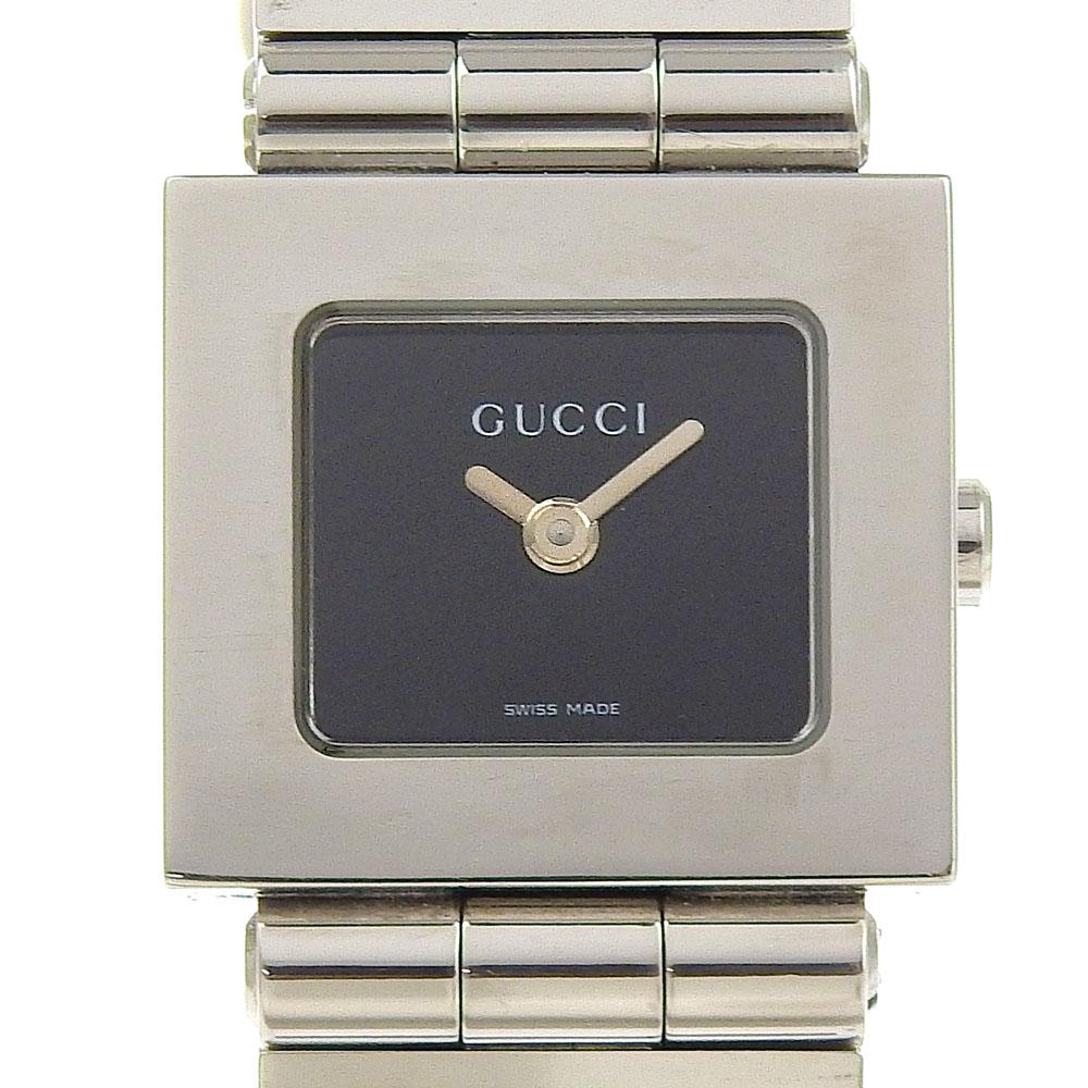 GUCCI Watches 600L blackDial Stainless Steel Quartz Analog display Women Used