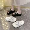 Fashion Platform Rhinestone Fashion Slippers Women 2025 Summer New Non-slip Soft Sole Versatile Beach Sandals