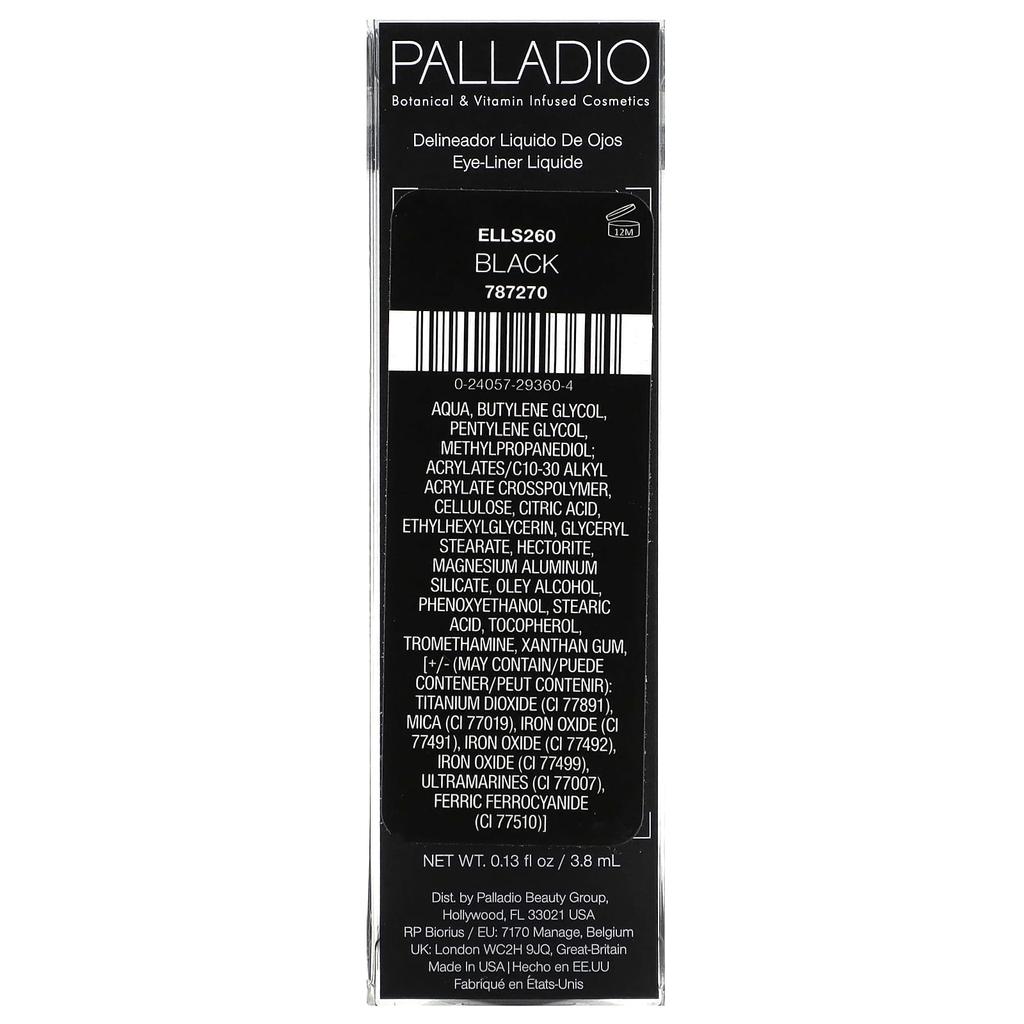 Liquid Eyeliner, Black Ells260, 3.8Ml(0.13Fl Oz)