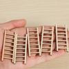 Mini Miniature HandCraft Micro Landscape Miniature Wooden Ladder Home Decoration Garden Ornament