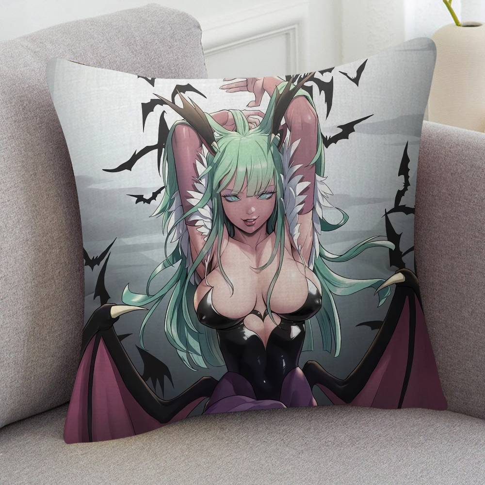 Game Darkstalkers Cartoon Series Square Pillowcase Soft Waist Sofa Cushion Cover Bedroom Room Pillowcase