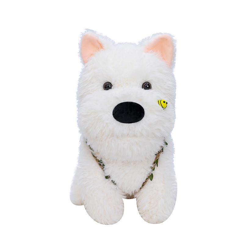 White Highland West Terrier Avocado Backpack Plush Toy Dog Doll Gift Kids