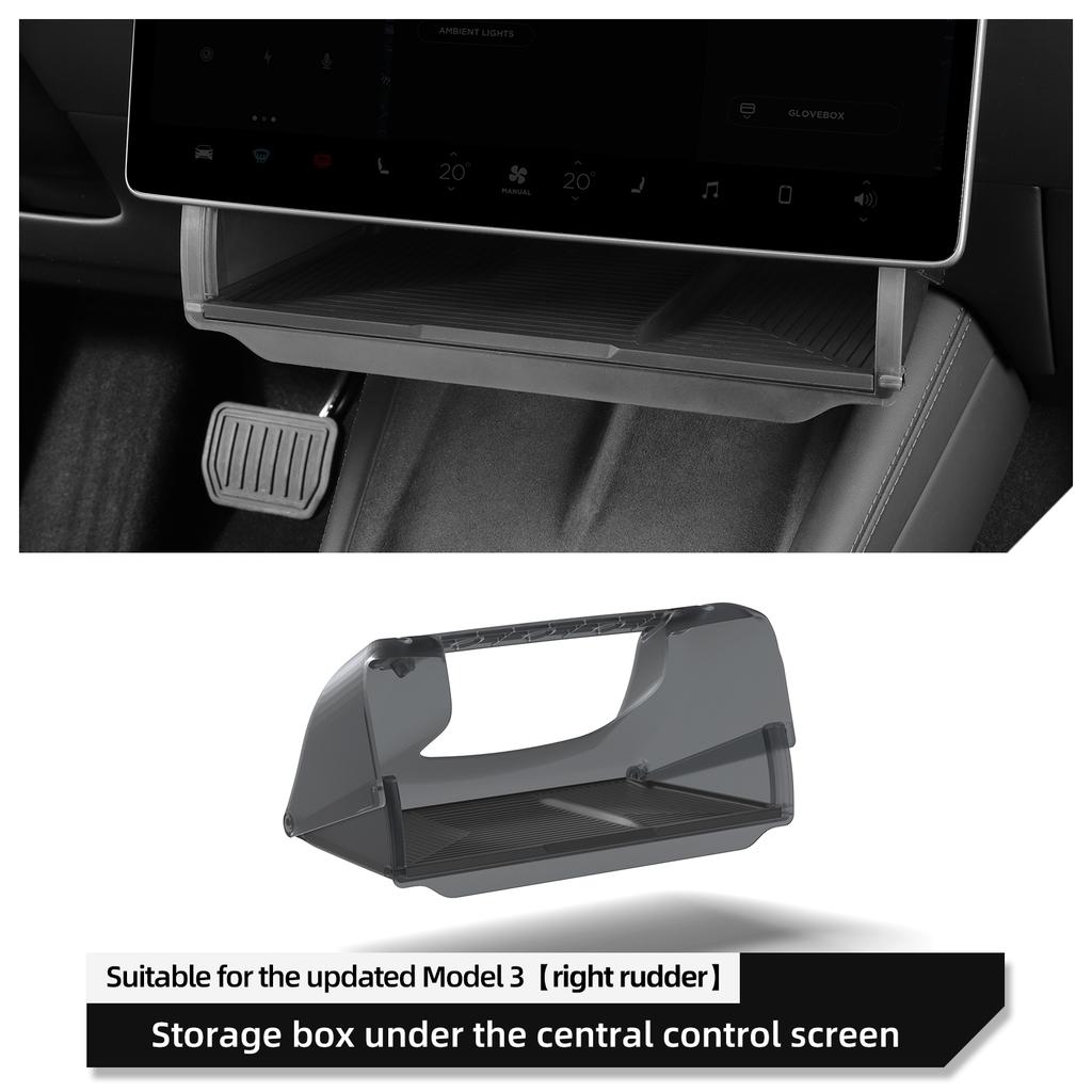 LUCKEASY for Tesla Model 3 Highland 2024 Car Central Control Screen Storage Box Under The Hidden Storage Organizer Accessories