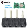 KEYYOU Remote Car Key 433mhz ID46 For Peugeot 106 107 206 306 307 207 407 Partner For Citroen C1 C2 C3 C4 Saxo Picasso
